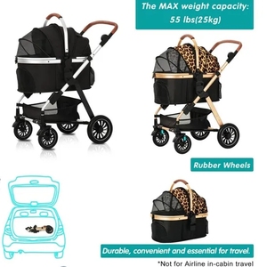 Hot Bán Có Thể Tháo Rời Chống Sốc Xe Đẩy Thú Cưng Có Thể Gập Lại Tàu Sân Bay Cho Du Lịch Cho Vật Nuôi Chủ - Product Image 5