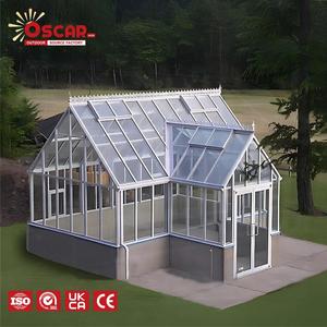 Invernadero contemporáneo <span class=keywords><strong>de</strong></span> invierno para jardín en azotea, con estructura independiente <span class=keywords><strong>de</strong></span> vidrio curvo, ventanas y puerta, ideal para patio, balcón, terraza o solárium. - Product Image 1