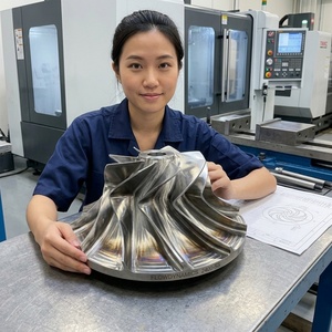 Custom CNC Machined <b>Pump</b> Impeller Stainless Steel Turbine Wheel for <b>Fluid</b> Handling OEM ODM Machining Service - Product Image 2