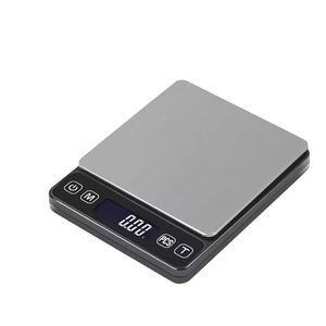 ポータブルスマートデジタル高精度ステンレス鋼500g/0.01g計量LCD液晶ディスプレイキッチン電子食品スケール - Product Image 1