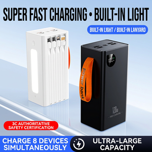 สถานีไฟฟ้าพกพา 120W ชาร์จเร็ว พร้อมสายชาร์จในตัว หน้าจอดิจิตอล พอร์ต USB สี่พอร์ต ช่องเสียบ Type C - Product Image 3