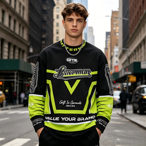 Sudadera de Manga Larga de Algodón Estilo Racing Premium, Personalizada con Impresión Digital DTG, Logotipo Personalizado, Patrón de Alta Calidad, Algodón Suave - Product Image 3