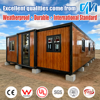 Maison préfabriquée extensible en conteneur de 40 pieds ou 20 pieds, construction rapide, 5 chambres, maison mobile en vente, casa contenedor