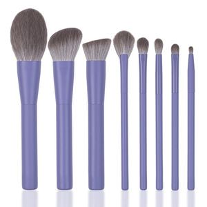 Nouvel ensemble de 8 pinceaux de maquillage élégants rose et violet, vente en gros, pinceaux de maquillage pour le visage, les yeux, le <span class=keywords><strong>blush</strong></span>, outils de maquillage - Product Image 2