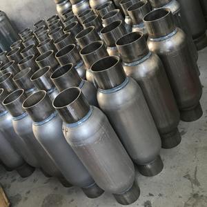 XG knalpot Hotdog panjang, tabung berlubang panjang 2 1/4 "Inlet 15" (Mild Steel) - Product Image 3