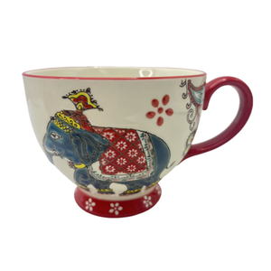 Factory Custom Indian Style 500ml Hand-painted <b>Ceramic</b> <b>Mug</b> Elephant Patterned Tea Soup Cup Personalized Coffee Cups - Product Image 3