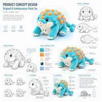 Juguete de Peluche con Relleno de Algodón PP Súper Suave - Dinosaurio, Regalo de Cumpleaños y Aniversario para Niños y Adolescentes