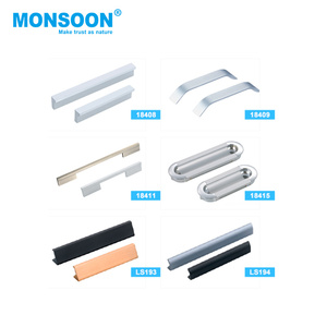 דלת לובי מודרני מותאם אישית ידית עץ צד אחד עבור ריהוט מטבח ארונות סגסוגת אבץ דלת עץ למשוך מגירה - Product Image 4