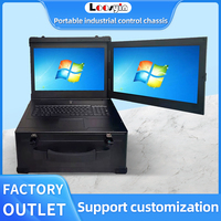 Châssis d'ordinateur industriel portable de 17.3 pouces avec double écran pour le contrôle de la diffusion en direct Stock disponible accessoire