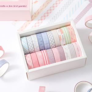 Washi Tape Set, Fitas Washi Coloridas e de Cor Sólida para Adesivo Decorativo Scrapbooking, Journaling, Artesanato DIY, Decoração - Product Image 5