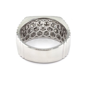 Bijoux fins en gros, brillants, de haute qualité, or blanc massif 18 carats, diamants véritables, classiques pour hommes, pour mariage, fiançailles, fête, anniversaire - Product Image 3