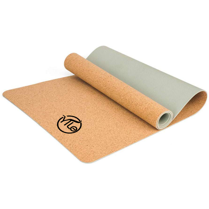 Custom thick cork dropshipping tpe eco logo yoga mat eco friendly with bag