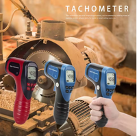 Testeur de vitesse numérique LCD, tachymètre automatique portatif, testeur de régime, instrument de mesure de vitesse de type pistolet laser, IP65