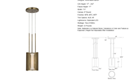 Suspension LED moderne YH en albâtre, cylindre en laiton antique, abat-jour en pierre naturelle, luminaire suspendu LED pour îlot de cuisine et chambre à coucher