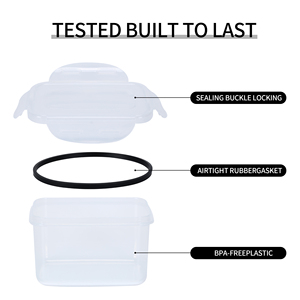 Haogle, venta al por mayor, cocina duradera, 7 piezas, sin BPA, herméticos, apilables, contenedores de alimentos secos, contenedor de almacenamiento de alimentos con tapa - Product Image 4