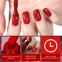 Vernis à ongles en gel vegan sans HEMA, inodore, 12 ml, collection rouge, semi-permanent, à retirer par trempage, gel UV LED, ensemble de couleurs