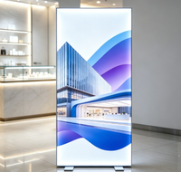 Boîte lumineuse publicitaire pliable double face personnalisée, étanche, durable, en aluminium, portable, pour exposition intérieure et extérieure