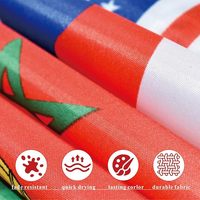 Drapeaux personnalisés de pays du monde, bannières décoratives, guirlandes de fanions imprimées en sublimation couleur pour la salle de classe