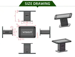 VISIGN 21.5 32 43 inç Android Windows oyun için LCD interaktif akıllı dokunmatik masa sehpa dokunmatik ekran masa