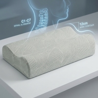 Oreiller cervical en mousse à mémoire de forme, oreiller de relaxation et de soutien, conçu pour l'alignement de la colonne vertébrale, oreiller de lit OEM