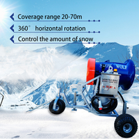 Pistolet à neige artificielle Snow Wolf, machine à neige, longue portée, haute production de neige, sur roues