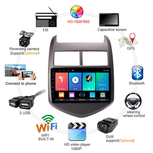 วิทยุติดรถยนต์ 2 Din ระบบแอนดรอยด์ 8.1 หน้าจอสัมผัส 9 นิ้ว พร้อมระบบนำทาง GPS เครื่องเล่นมัลติมีเดีย สำหรับรถยนต์เชฟโรเลต อาวีโอ ปี 2011 2012 <span class=keywords><strong>2013</strong></span> - Product Image 5