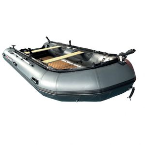 Reachsea 1.2mm PVC Aluminium Deck 8 Places 4.2m Noir & Gris Foncé Bateau pneumatique avec tableau arrière à vendre - Product Image 3