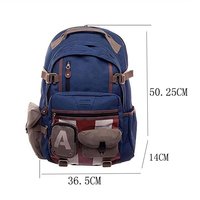 Sac à dos pour ordinateur portable de luxe personnalisé en gros, imperméable, Marvel Superhero 4 Captain Marvel, unisexe, capacité 25L, sac d'école pour étudiants