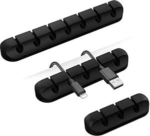 Self Adhesive <b>Hooks</b> Charging Accessory Cables Silicone Cable <b>Clips</b> Cord Holder for Office and Home Desk - Product Image 1