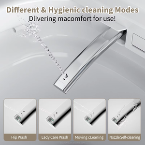 WC intelligent monobloc high-tech avec capteur au pied, <span class=keywords><strong>liquidation</strong></span> <span class=keywords><strong>de</strong></span> stock, pour la modernisation des villas contemporaines - Product Image 6