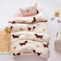 Ensemble de protection de couette en coton pour lit de bébé et enfant, drap-housse, housse de couette, taie d'oreiller, 400TC, écologique