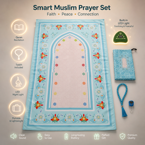 Ensemble <span class=keywords><strong>de</strong></span> <span class=keywords><strong>tapis</strong></span> <span class=keywords><strong>de</strong></span> prière musulman avec lecteur <span class=keywords><strong>Coran</strong></span> LED, <span class=keywords><strong>tapis</strong></span> <span class=keywords><strong>de</strong></span> prière islamique haut <span class=keywords><strong>de</strong></span> gamme avec haut-parleur audio <span class=keywords><strong>Coran</strong></span> et <span class=keywords><strong>tasbih</strong></span> pour cadeau <span class=keywords><strong>de</strong></span> Ramadan - Product Image 1
