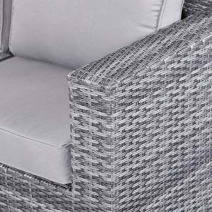 Waterproof Modern Design Rattan L-<strong>Shape</strong> <strong>All</strong>-Weather Garden <strong>Sofa</strong> <strong>Set</strong> for Courtyard Hotel &amp; Park Use Powder Coated Metal Frame - Product Image 6