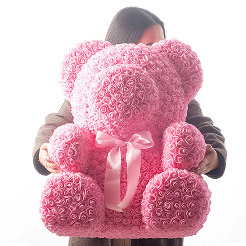 san valentines day gift 25 cm 40 cm 70 cm Flower Bear Rose Teddy Bear Rose Bear with light for valentine's day gift ideas 2023