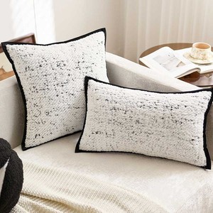 Mode de luxe crème fraîche coussins 45x45CM doux canapé Chenille oreiller housse de coussin pour <span class=keywords><strong>la</strong></span> maison Decovative - Product Image 1