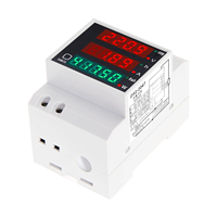 D52-2047 Guide Rail Power Meter, Ammeter Voltmeter tampilan Digital