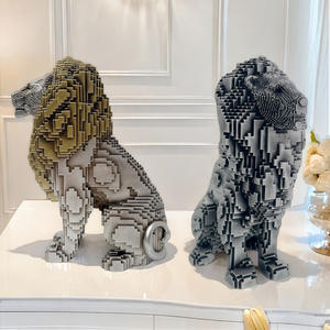 Escultura de León Sentado en Resina Epoxi, Adorno Creativo para el Hogar, Decoración de Escritorio, Regalo de Cumpleaños para Niños, Arte Popular - Product Image 2