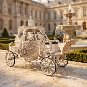 Voiture de Mariage Électrique Blanche Européenne, Modèle Citrouille Rêve de Princesse Élégante, Vente Directe Usine - Product Image 1