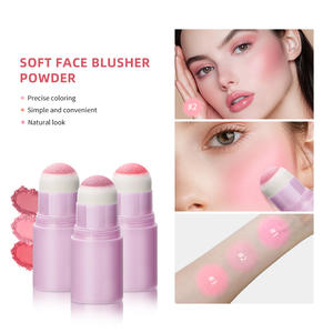 3 colori Soft Face Blush Stick impermeabile contorno ombra fard polvere pesca rosa guancia tinta ragazza coreana cosmetici - Product Image 3