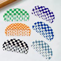 Yucat Custom Logo 2,5mm Dicke Kariertes Muster Haar kämme Bürste Frauen Anti statisches Rechteck Acetat Kamm für Haare