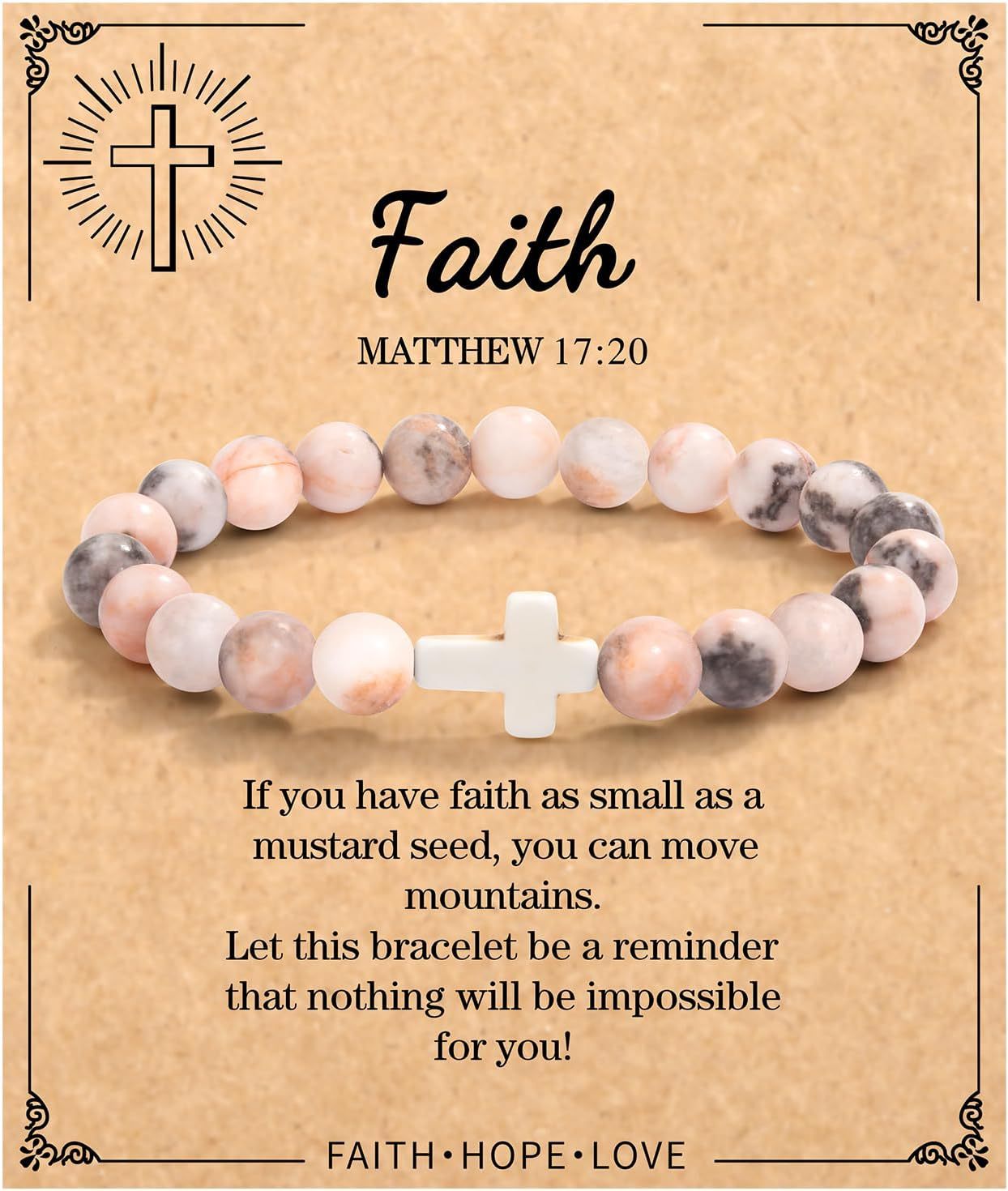 Carte de bracelet zèbre rose 3