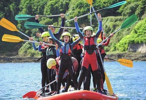 Vente en gros 18ft Team Mega Sup planche à pagaie debout <span class=keywords><strong>gonflable</strong></span> personnalisée 8-<span class=keywords><strong>12</strong></span> personnes grande planche avec matériau de point de chute - Product Image 6