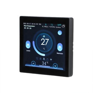 Hiện đại đầy màu sắc màn hình cảm ứng sưởi ấm sàn Đen nhiệt với <span class=keywords><strong>wifi</strong></span> cho gas nồi hơi - Product Image 4