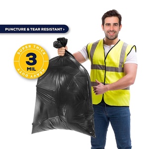 Sacs poubelles pour entrepreneurs, 42 gallons, 3,0 mil, noirs, très résistants, 33 x 48 pouces (lot de 50) - Product Image 4