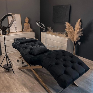 New Phong Cách Hiện Đại Massage Bảng Spa Nhung Vẻ Đẹp Salon Lông Mi Giường Sang Trọng Cong Lash Giường - Product Image 1