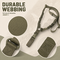 Sangle de transport tactique pour la chasse, style américain, en nylon, avec sangle de transport tactique en nylon avec métal