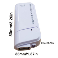 Boîtier de batterie d'urgence facile à utiliser avec lumière LED puissante pour téléphones portables, lecteurs MP3, appareils électroniques, idéal pour les voyages en extérieur, fonctionne avec 2 piles AA