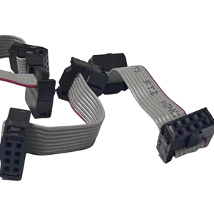 Kustom 8 Pin F/F IDC 2.54mm Pitch kabel pita datar FC baris ganda 2*4P Data perempuan Ke perempuan soket abu-abu konektor kawat Harness - Product Image 3