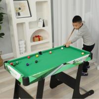 Table de billard snooker pliable en bois durable de 40 pouces pour intérieur, ensemble de table de billard avec 2 queues, 16 billes, craie, triangle et brosse – Cadeau sportif