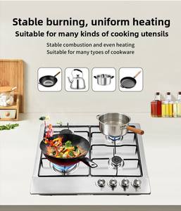 Estufa de <span class=keywords><strong>Gas</strong></span> de Acero Inoxidable de Cuatro Quemadores, Empotrable, de Doble Uso, de Alta Calidad y Ahorro de Energí<span class=keywords><strong>a</strong></span>, Modelo 2026 - Product Image 6